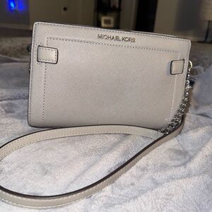 Michael Kors Light Gray Crossbody Bag